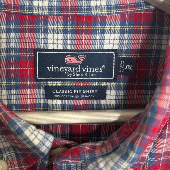 Vineyard Vines Men’s Stretch Cotton Twill Plaid Button-down Shirt  M-169 Sz XXL - Picture 3 of 8